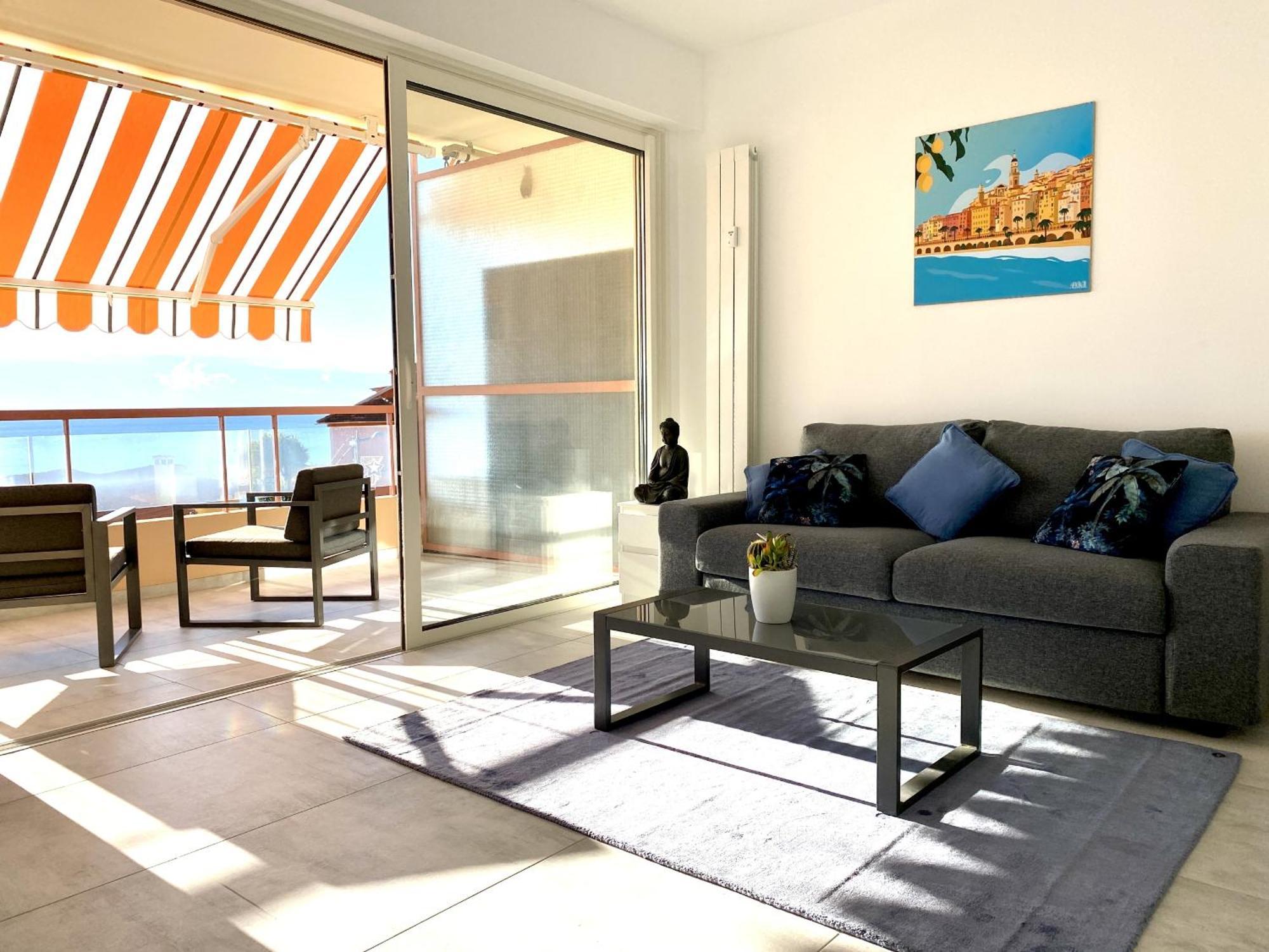 Le Vigia-Vue Mer-Terrasse-Climatisation-Parking Μεντόν Δωμάτιο φωτογραφία
